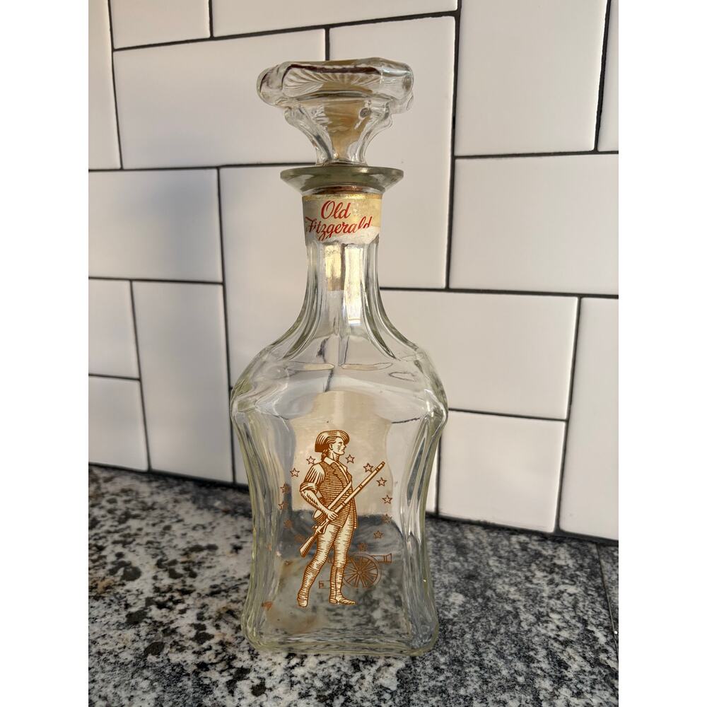 VTG Colonial Old Fitzgerald Kentucky Straight Bourbon Whiskey Decanter Bottle